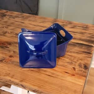 Rachel Ray 3.5 Quart Handled Casserole With Lid Blue